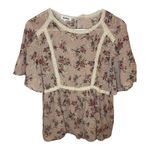 Kindred  mauve with gold embellishment floral blouse Photo 0