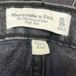 Abercrombie & Fitch  The 90s Relaxed High Rise Black Straight Denim Jeans Size 35 Photo 3