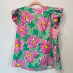 SheIn NWT VCAY Plus Floral Print Ruffle Trim Blouse size Medium Photo 3
