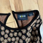 Maeve Anthropologie Jacquard Tunic Top Sz XS Retro 60s 70s Print Front Pockets Photo 1