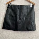 Skylar + Madison women's large black faux leather skirt Photo 4