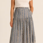 The Great Boating Pearl Snap Skirt Size 2 Color Blue and White Photo 0