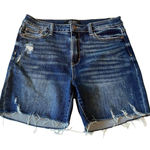Judy Blue  Shorts Women L Blue Distressed Cut Off‎ Everyday Stretch Denim Photo 0