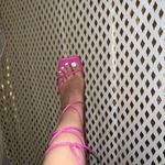 EGO Strappy lace up heels string between toes pink  size 8 Photo 1