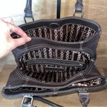 Tignanello chocolate Brown Leather Shoulder Bag multi pocket magnetic closure Photo 9