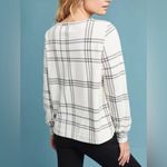 Anthropologie t. la Houndstooth Plaid Crew Neck Pull Over Sweater Sweatshirt M Photo 3