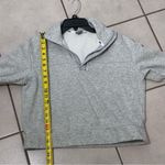 Puma  Womens Hoodie Gray mock neck Pullover boxy Sweatshirt size Small Photo 6