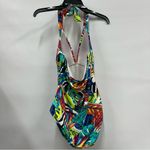Lauren Ralph Lauren Sz. 10 Rainforest Multicolor Halter Mio 1 Piece Swimsuit Blue Photo 1