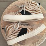 D.A.T.E. Women’s Hawk Animalier Zebra Luxury Fashion High Top Sneakers Sz 7 Tan Photo 5
