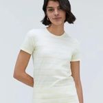 Everlane Womens Striped Organic Cotton Crewneck Tee T-Shirt Yellow Size Small S Photo 0