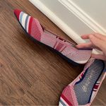 Rothy's  Retired Red Varsity Stripe Point Flats Sz 7.5 Photo 8
