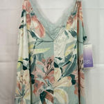 Stars Above NEW women's blue floral lace v-neck adjustable pajama tank top M Photo 0