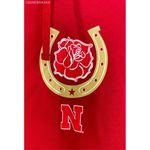 Adidas  Red Nebraska Huskers Horseshoe/Rose Hoodie‎ - Size L Photo 1