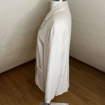 Old Navy  Blazer Womens Medium Beige Linen Blend Double Breasted Oversized Photo 10