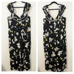 City Chic  Crepe Floral Jumpsuit Off the Shoulder Black Size 18 NEW Photo 1