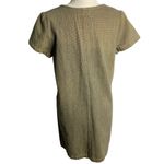 Vintage 90s Studio 25 Denim Mini Shift Dress M Brown Blue Short Sleeve Pockets Size M Photo 3