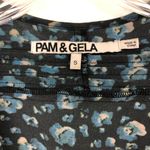 Pam & Gela Floral V Neck Silk Dress Short Sleeves Size Small Photo 2