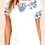 Lulus White Embroidered Dress  Photo 0