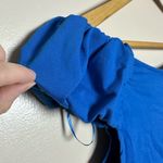 Revamped CLEARANCE! Blue Boutique Puff Shoulder Crop Top Size S NWOT Photo 4