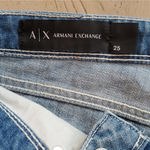 Armani Exchange High Rise Denim Shorts Size 25 Photo 4
