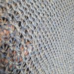 Helmut Lang  100% LINEN KNIT MARLED NAVY TAN HI LOW V NECK TUNIC SWEATER SMALL Photo 8