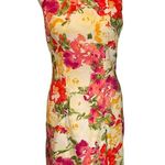 I.N. Studio Pink, Red, Green, Yellow, Cream Floral Sleeveless Mini Dress Size 4P Pink Photo 0
