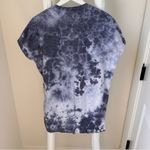 Free People Ragabond “L.A.” Blue and White Tie Dye Short Sleeve T Shirt SZ S Photo 2