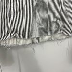 DKNY Size 10 Black, White Striped Cropped Denim Jacket Top Photo 6