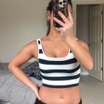 Aritzia Babaton  Tank Sculpt Knit Cropped Square Neck Top ribbed  Photo 0