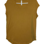 Athleta ‎ Mustard Yellow Sleeveless Ribbed Knit Top Women's Size Small Yoga Gym Photo 0