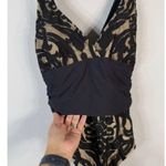 Alex Marie Mysterious Burnout One Piece Swim Suit Beige Black Paisley Women’s 16 Photo 4