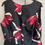 Santa Maria Black and Red Floral Midi Dress. Size L Size L Photo 5