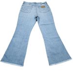 Wrangler  Wrock 672 High Rise Kick Flare Jeans Light Wash Blue Cowgirl Size 30x28 Photo 3