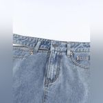 Denim High Waist Cut Out Short Skirt‎ Size M Photo 2