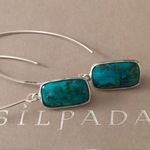 Silpada  OASIS Sterling Silver 925 Turquoise Drop Earrings NIB HTF Photo 12