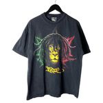Vintage Y2K ODM Lion Graphic Tee T Shirt Black XL Extra Large Reggae Graphic Photo 0