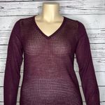 The Limited  NWT Size XL Purple Merino Wool Blend Lightweight V-Neck Sweater Top Photo 1