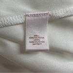 LC Lauren Conrad White Floral Flutter Cap Sleeve Blouse Medium Ruffle Trim Top Photo 10