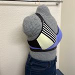 Victoria's Secret VSX Sport Racerback Bra Green Purple Black Stripe Colorblock Lightly Lined 34C Photo 2