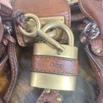 Chloé Vintage Chloe Paddington Leather & Tweed Satchel Bag Large Authentic Photo 6