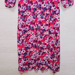 ON 34th Women's Size Large Pink Floral Print V Neck Maxi Dress Photo 5