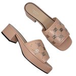 Gucci  Janaya Interlocking G Studs Open Toe Slide Sandals Pink Size 39.5 Photo 1