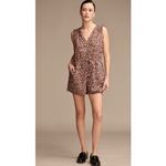Lucky Brand Whimsygoth Women's Cinched Floral Brown lightweight Romper - XL EUC Photo 2