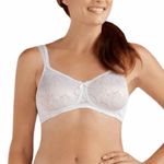 Amoena Helena 44025 Soft Cup Mastectomy Wireless Bra Size 40DD White Nude Photo 5