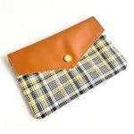 Ipsy Yellow Black Checkered 90s Glam Bag Makeup Bag - New! Photo 1