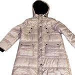 Urban Republic stone puffer coat. Detachable hood with faux fur. Size Medium Photo 1