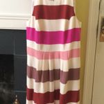 Loft NWT Striped Pleated Pink Dress - Sz 8 Photo 1