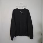 Clare V. Oversized Ciao Sweatshirt Black Size L Photo 4