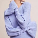 Anthropologie MOTH Regina wool Well Cuffed Knit Sweater Lilac purple size‎ XS Photo 0