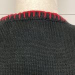 Signatures by Northern Isles Hand Embroidered Christmas Sweater Vest Black Size M Photo 5